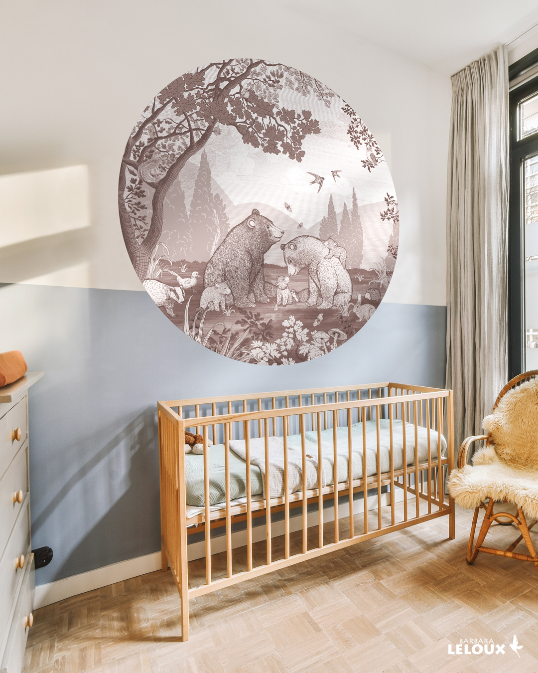 cirkel_bosdieren_beren_vintage_roze_barbara_leloux_3